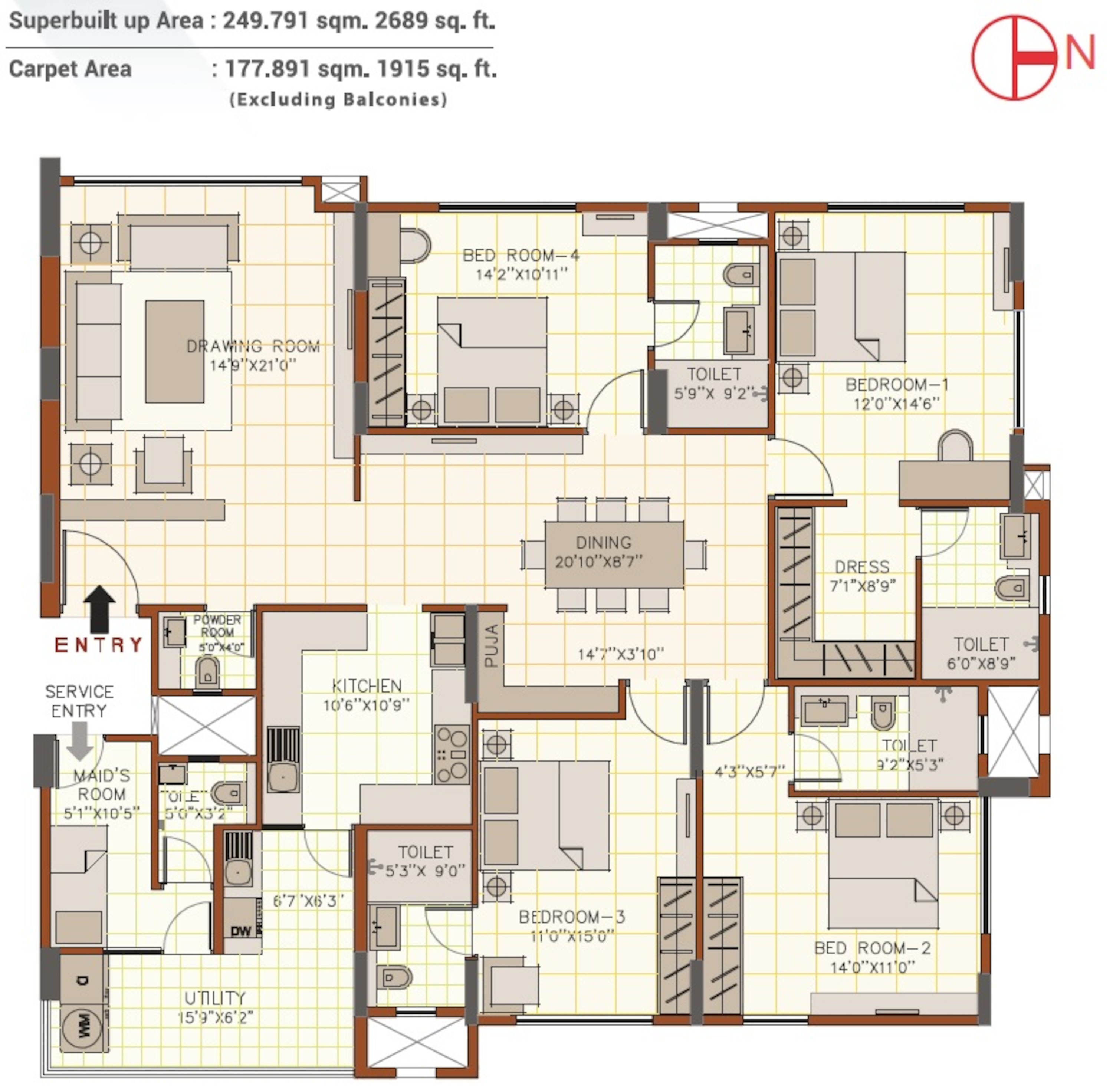 August Grand Floor Plans Sarjapur Road, Bangalore