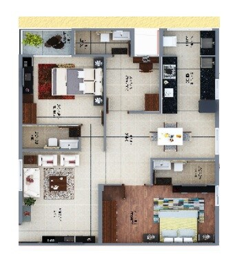 2 BHK 1050 Sq. Ft. Apartment