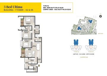  3 BHK Apartment at Avalon Park At The Prestige City, Sarjapur Road – for Sale