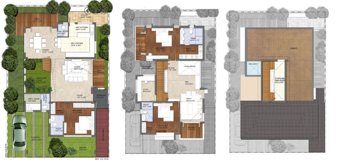 Floor plan of 3 BHK Apartment - 2855 sq. ft. in Azven Breathe, Bangalore