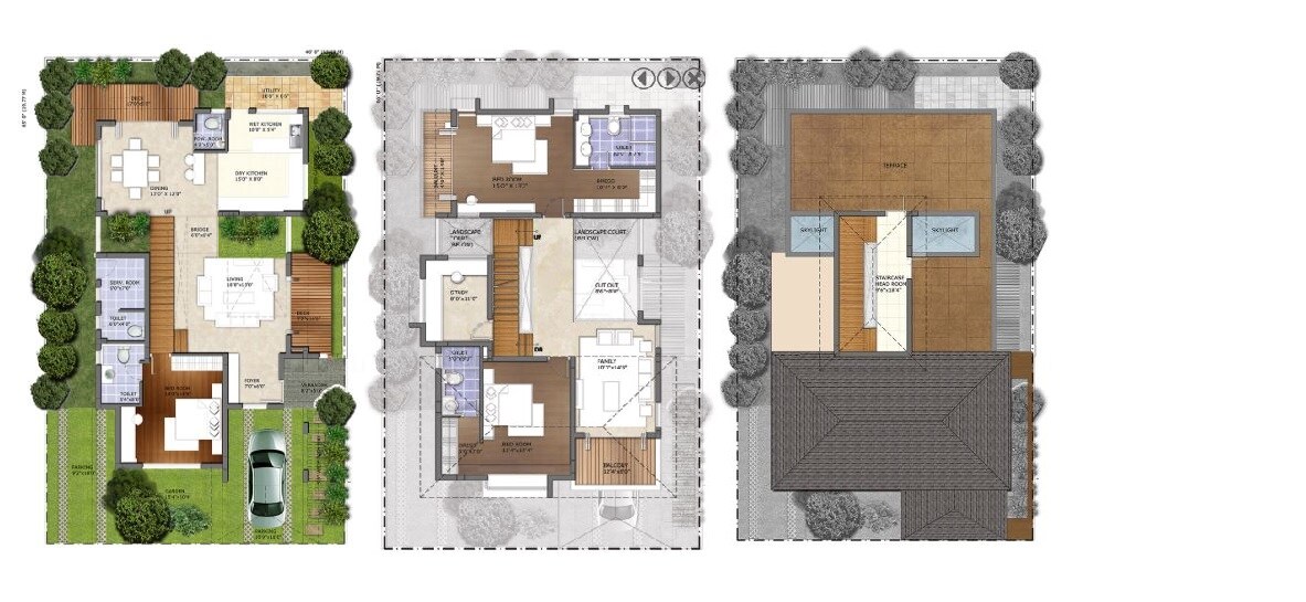 Floor plan of 3 BHK Apartment - 3004 sq. ft. in Azven Breathe, Bangalore