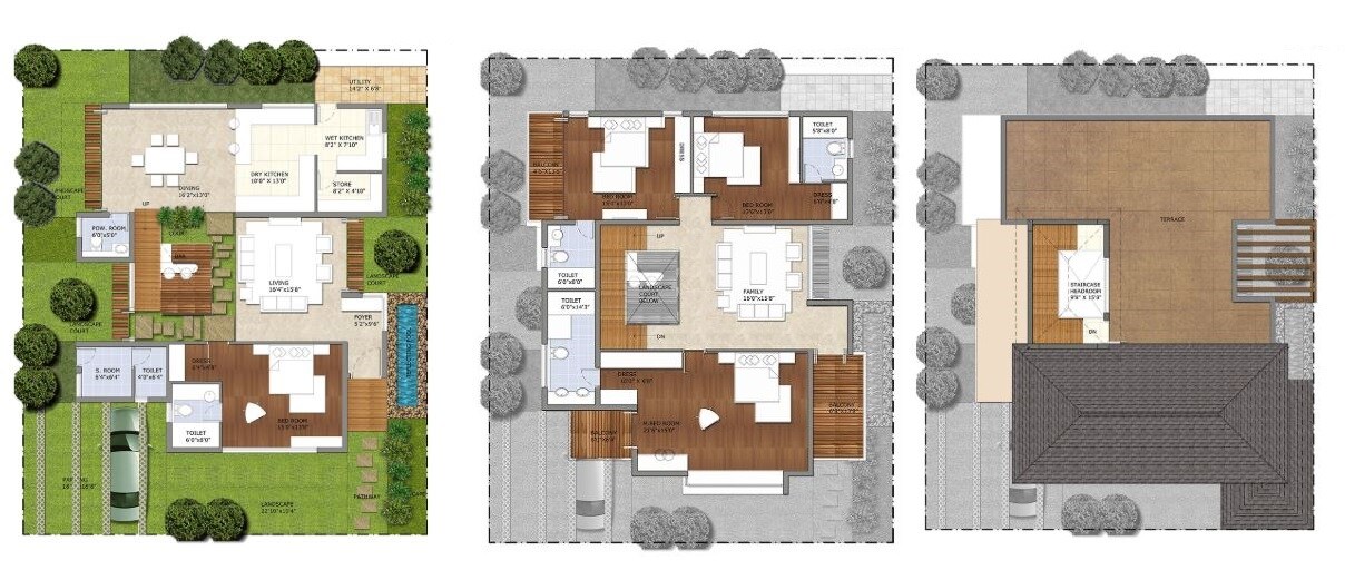 Floor plan of 4 BHK Apartment - 3418 sq. ft. in Azven Breathe, Bangalore