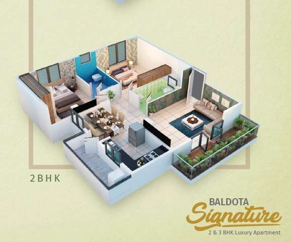 2 BHK 1160 Sq. Ft. Apartment in Baldota Signature