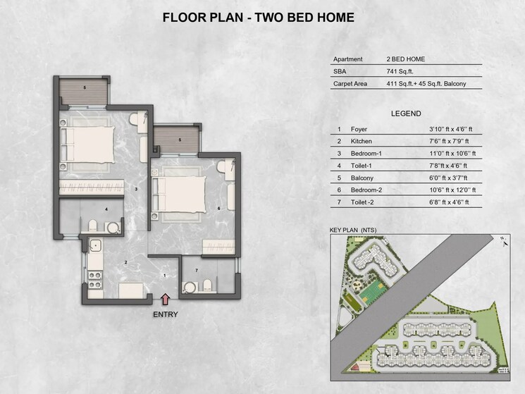 Other, bcd-city 2 Bedroom 741 Sq.Ft. Apartment In Hoskote Bangalore 8884489