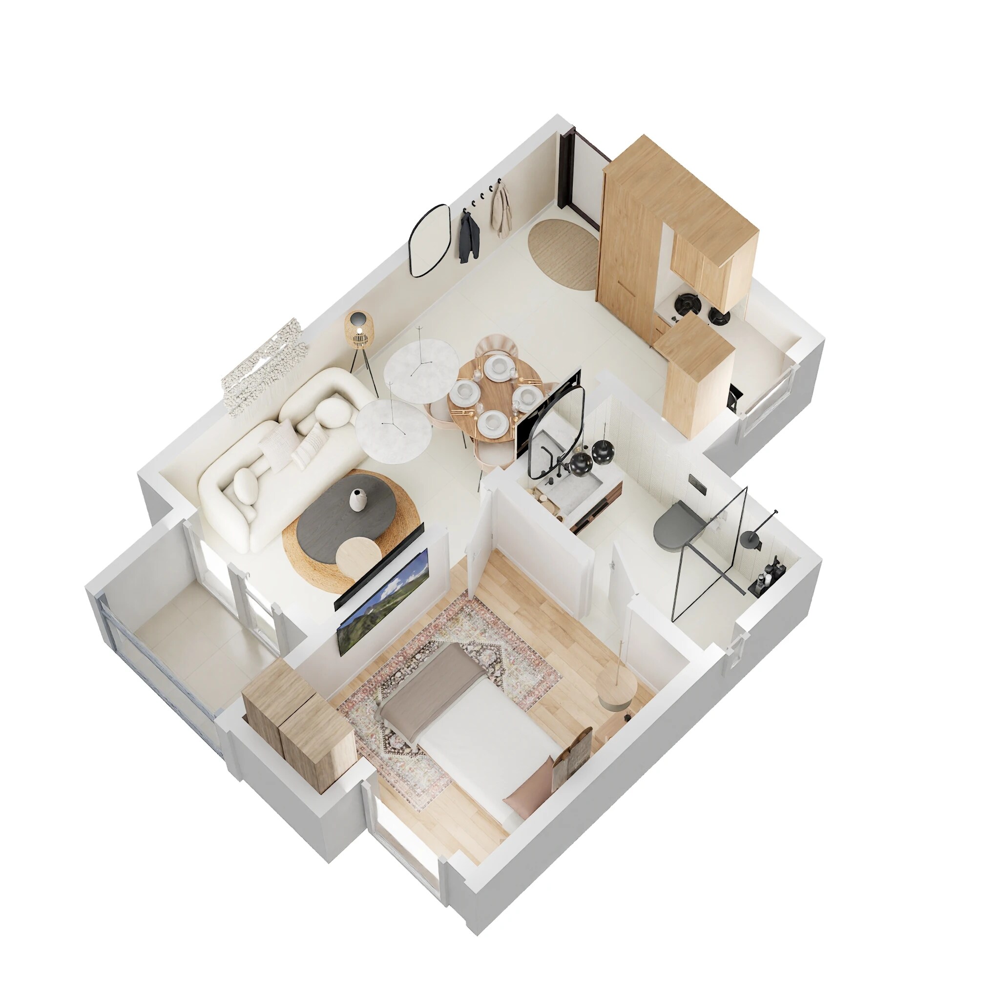 1 BHK 593 Sq. Ft. Apartment