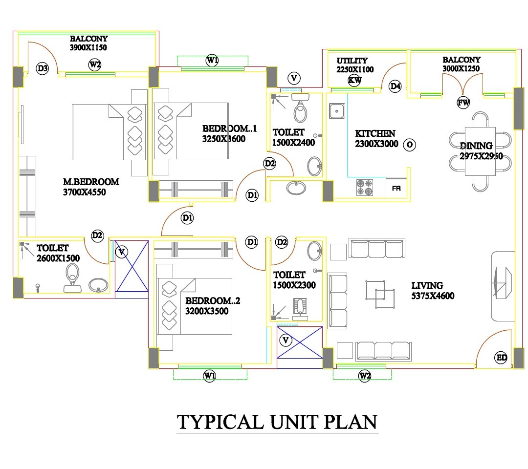 3 BHK 1260 Sq. Ft. Apartment