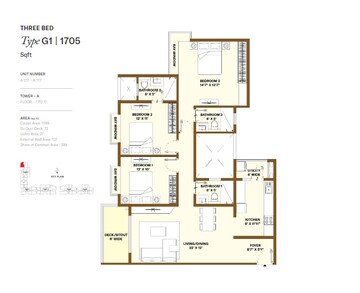  3 BHK Apartment at Bhartiya City Nikoo Homes 6, Kogilu – for Rent