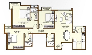  3 BHK Apartment at Bhartiya City Nikoo Homes II, Thanisandra Main Road – for Sale