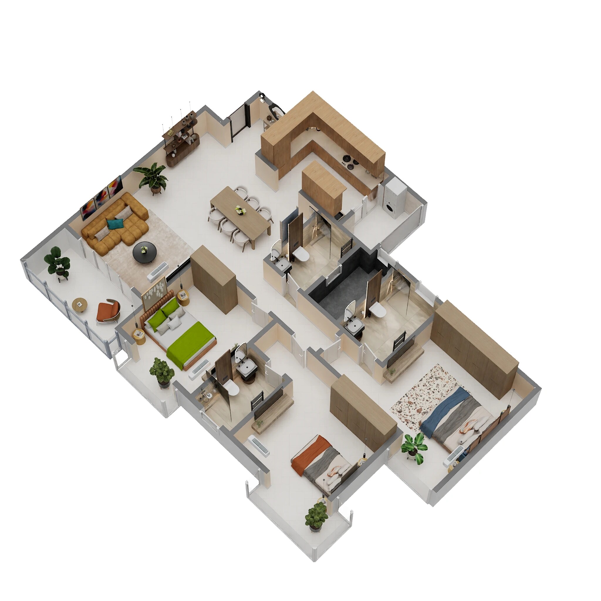 3 BHK 1730 Sq. Ft. Apartment