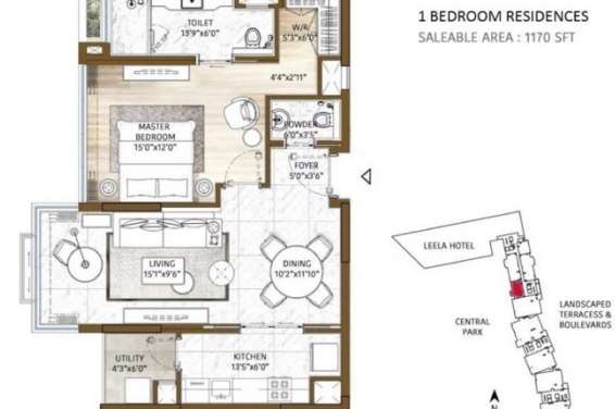 bhartiya leela residences apartment 1 bhk 1170sqft 20215806125811
