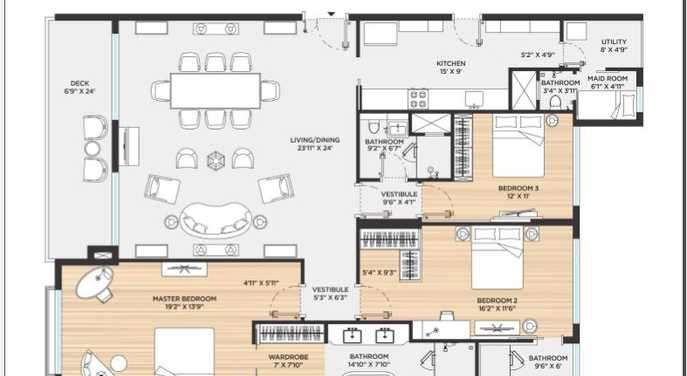bhartiya leela residences apartment 3 bhk 3116sqft 20213906123904