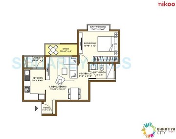  1 BHK Apartment at Bhartiya Nikoo Homes, Thanisandra Main Road – for Sale