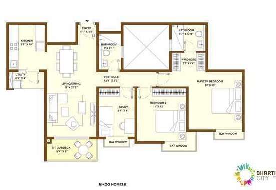 bhartiya nikoo homes phase 2 apartment 2 bhk 1290sqft 20221208161236