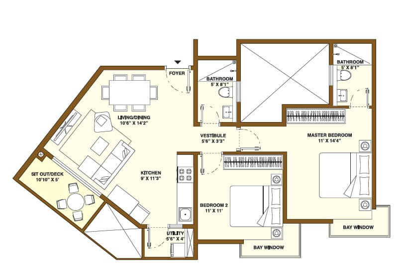 Other, bhartiya-nikoo-homes-phase-2 2 Bedroom 1125 Sq.Ft. Apartment In Thanisandra Main Road Bangalore 9495462