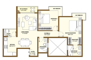  2 BHK Apartment at Bhartiya Nikoo Homes Phase 2, Thanisandra Main Road – for Sale