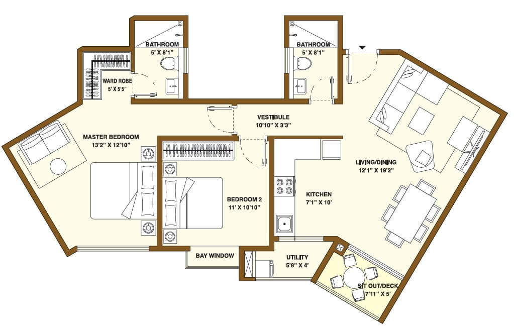 Other, bhartiya-nikoo-homes-phase-2 2 Bedroom 1098 Sq.Ft. Apartment In Thanisandra Main Road Bangalore 8951929
