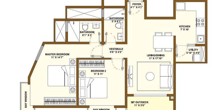 bhartiya nikoo homes phase 2 apartment 2bhk 701sqft 1