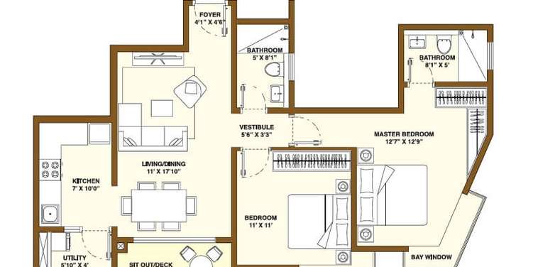 bhartiya nikoo homes phase 2 apartment 2bhk 710sqft 1