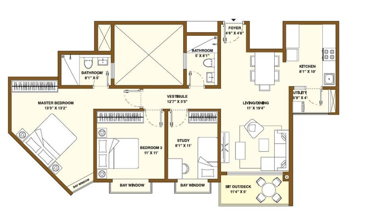 Other, bhartiya-nikoo-homes-phase-2 2 Bedroom 1159 Sq.Ft. Apartment In Thanisandra Main Road Bangalore 9031023