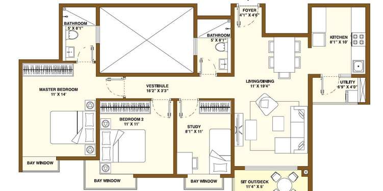 bhartiya nikoo homes phase 2 apartment 2bhk st 856sqft 1