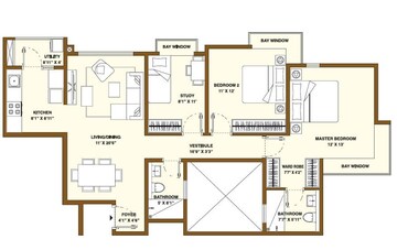  2 BHK Apartment at Bhartiya Nikoo Homes Phase 2, Thanisandra Main Road – for Rent