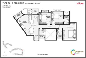 3 BHK Apartment For Resale in Bhartiya Nikoo Homes Phase 2 Thanisandra Main Road Bangalore  8042160