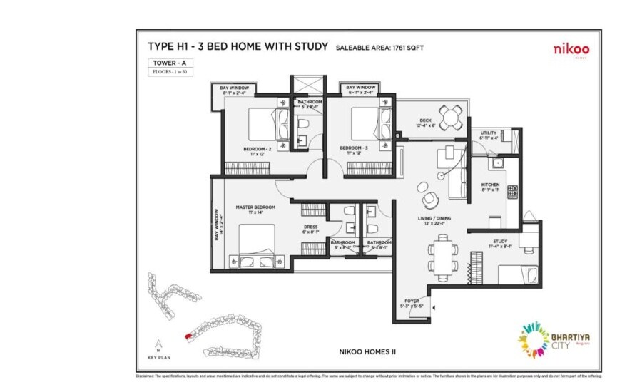 Other, bhartiya-nikoo-homes-phase-2 3 Bedroom 1650 Sq.Ft. Apartment In Thanisandra Main Road Bangalore 8765089