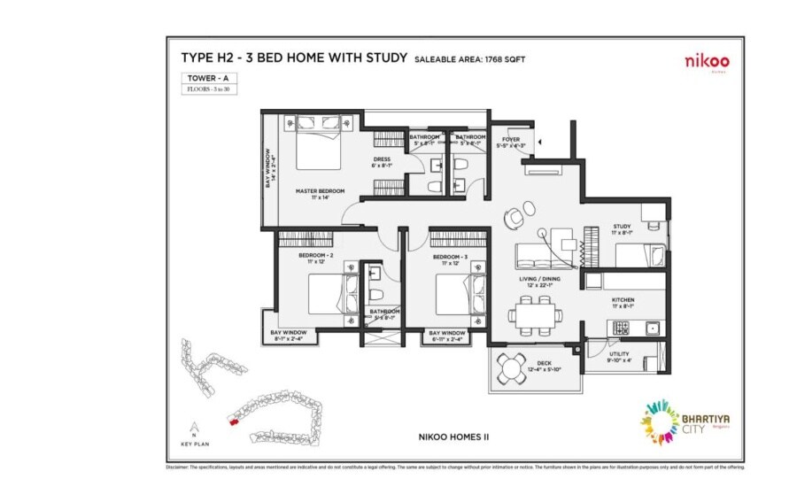 Other, bhartiya-nikoo-homes-phase-2 3 Bedroom 1728 Sq.Ft. Apartment In Thanisandra Main Road Bangalore 9013376