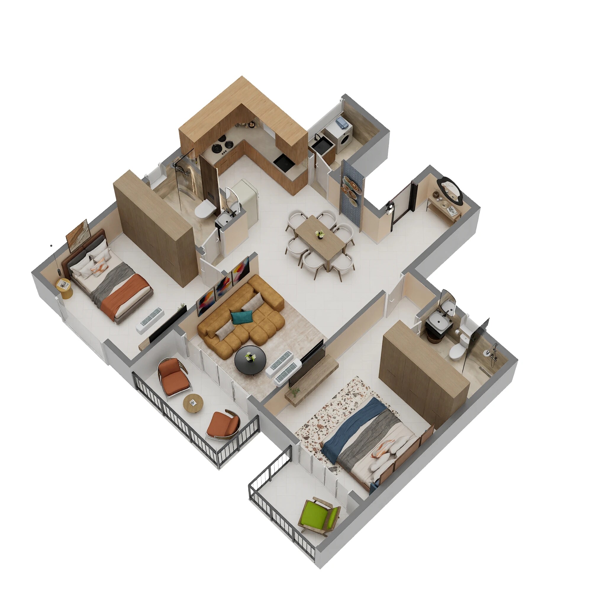 2 BHK 1188 Sq. Ft. Apartment