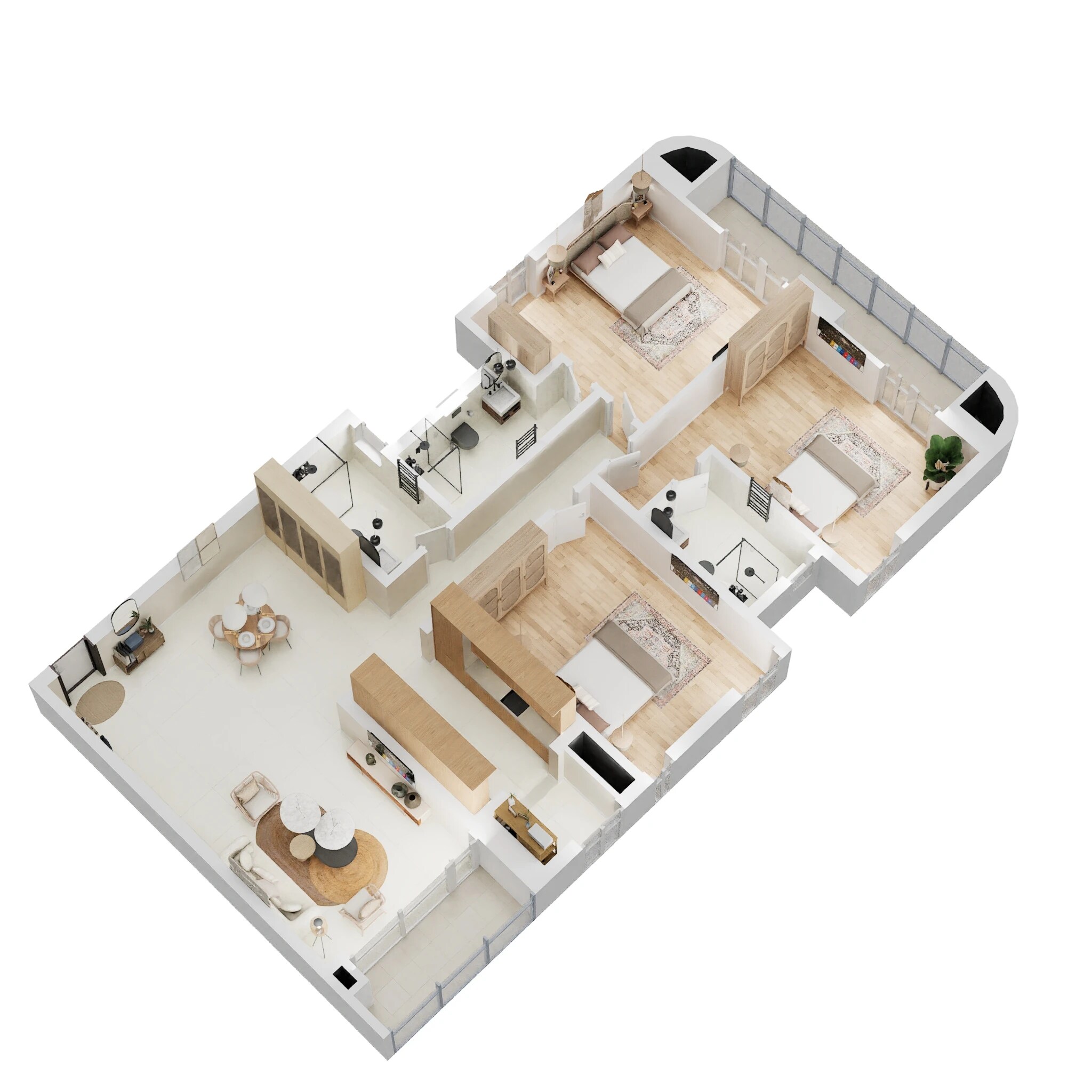 3 BHK 1156 Sq. Ft. Apartment