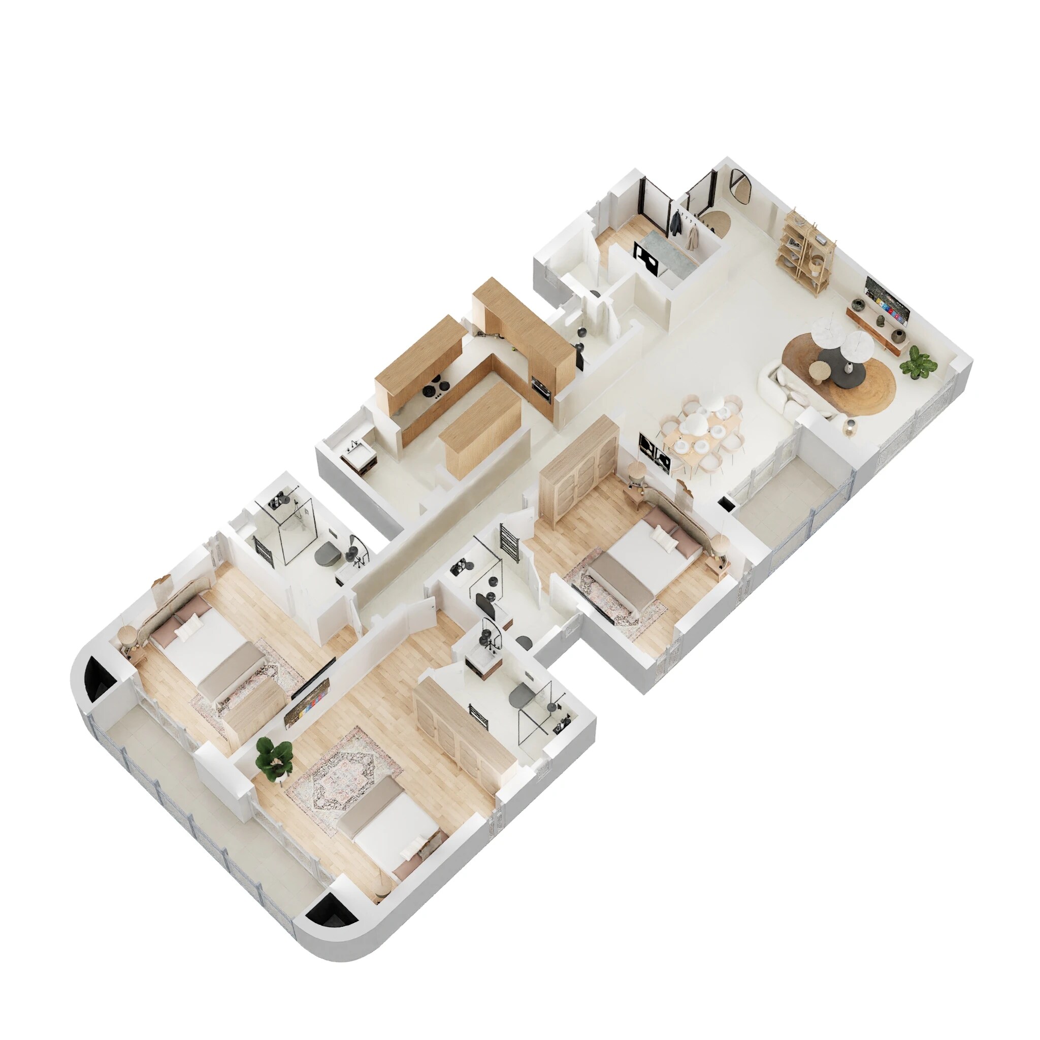 3 BHK 1369 Sq. Ft. Apartment