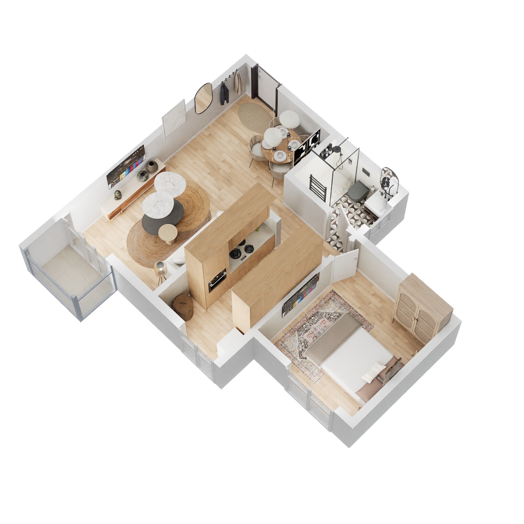 2 BHK 800 Sq. Ft. Apartment