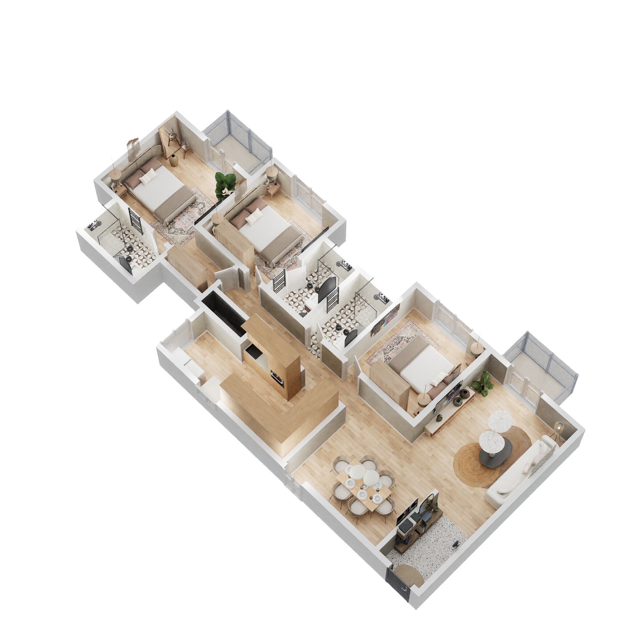 3 BHK 1420 Sq. Ft. Apartment