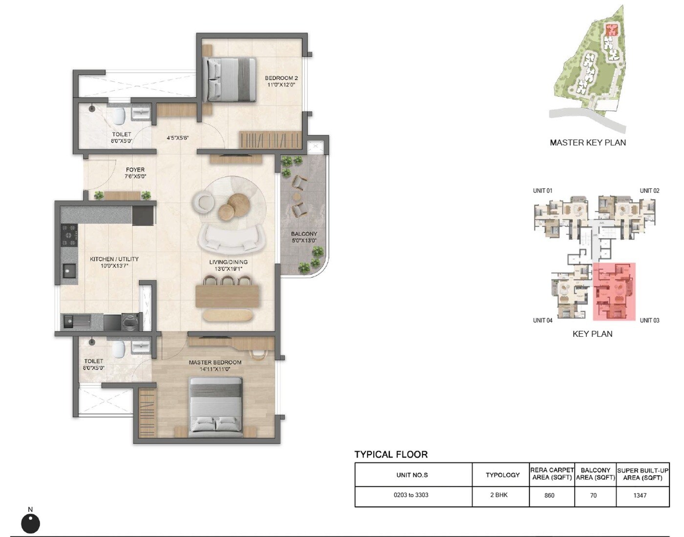 2 BHK 1347 Sq. Ft. Apartment