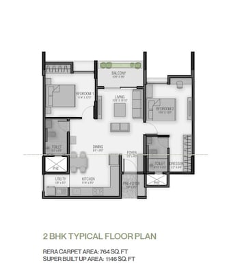  2 BHK Apartment at Bricks and Milestones Wonderwall, Sompura – for Sale