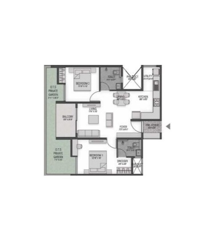 Other, bricks-and-milestones-wonderwall 2 Bedroom 1146 Sq.Ft. Apartment In Sompura Bangalore 8951667