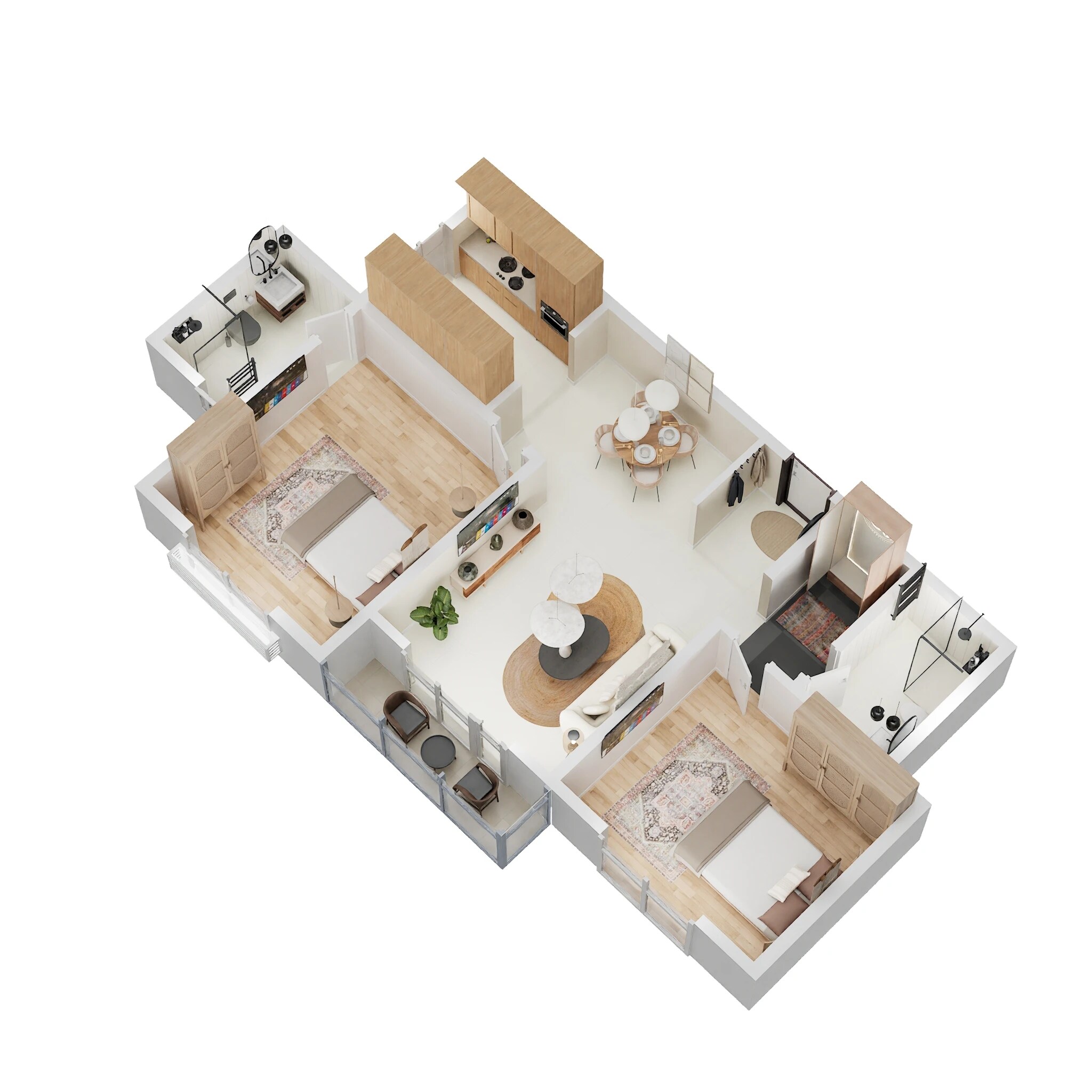 2 BHK 1185 Sq. Ft. Apartment