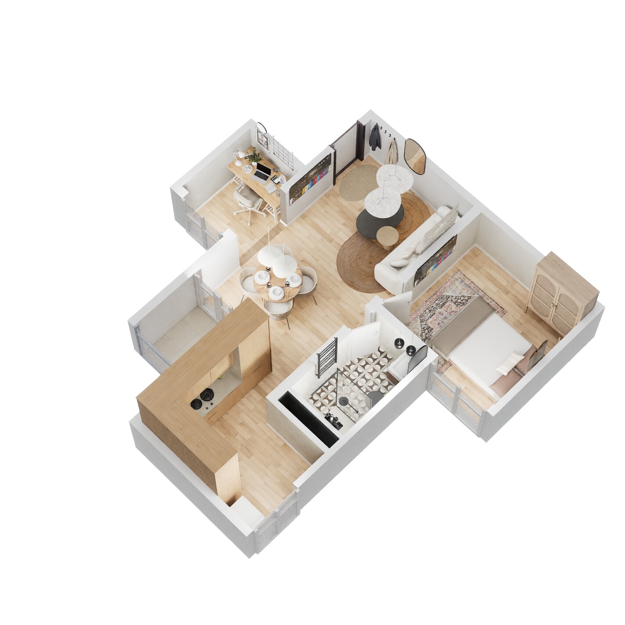 1 BHK 669 Sq. Ft. Apartment