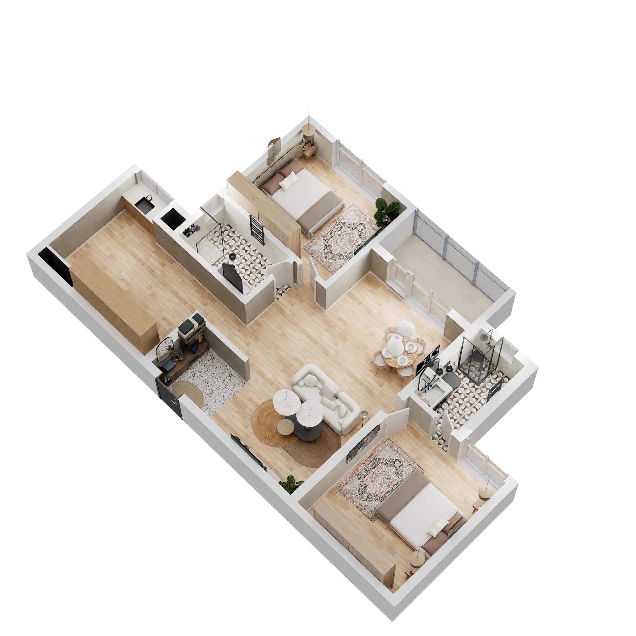 2 BHK 1203 Sq. Ft. Apartment