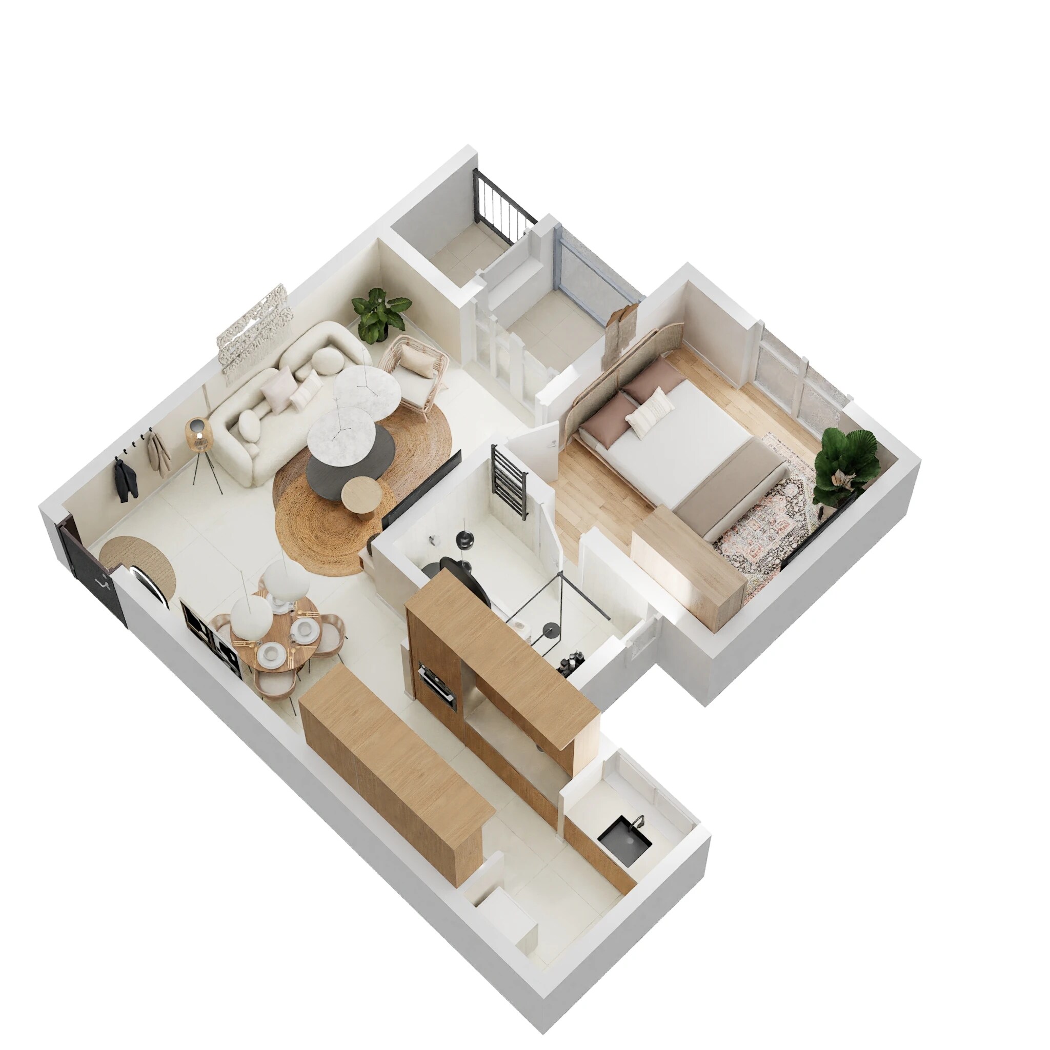 1 BHK 689 Sq. Ft. Apartment