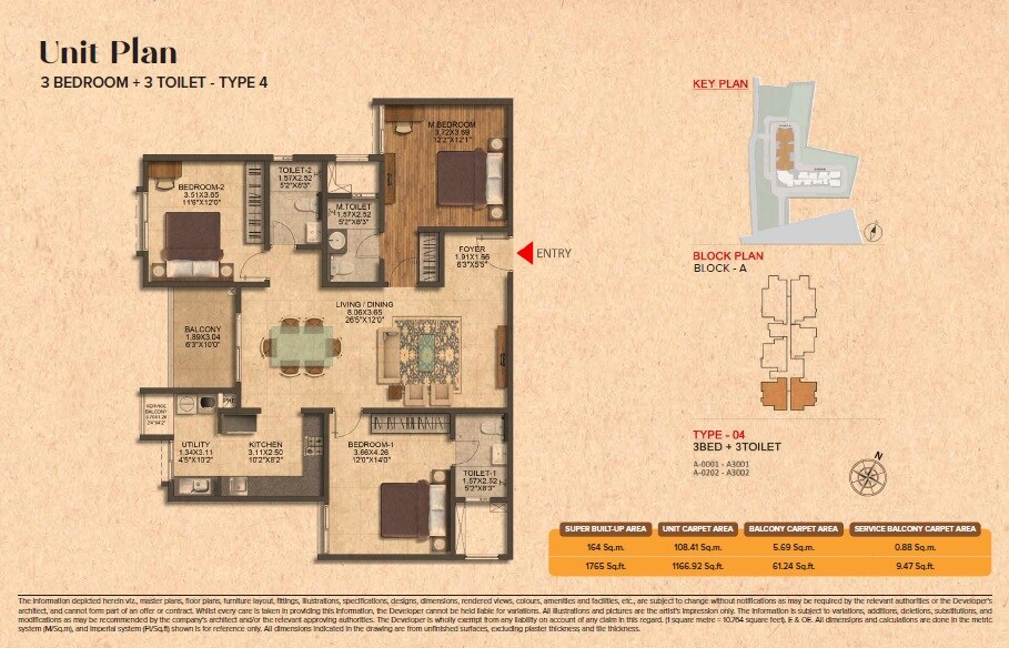 3 BHK 1766 Sq. Ft. Apartment