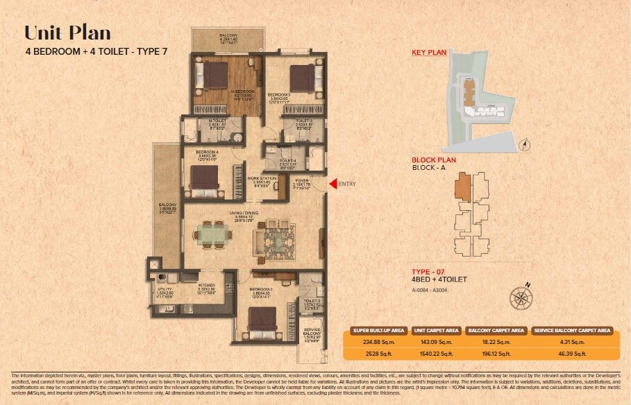 Other, brigade-citrine 4 Bedroom 2528 Sq.Ft. Apartment In Budigere Cross Bangalore 8842076