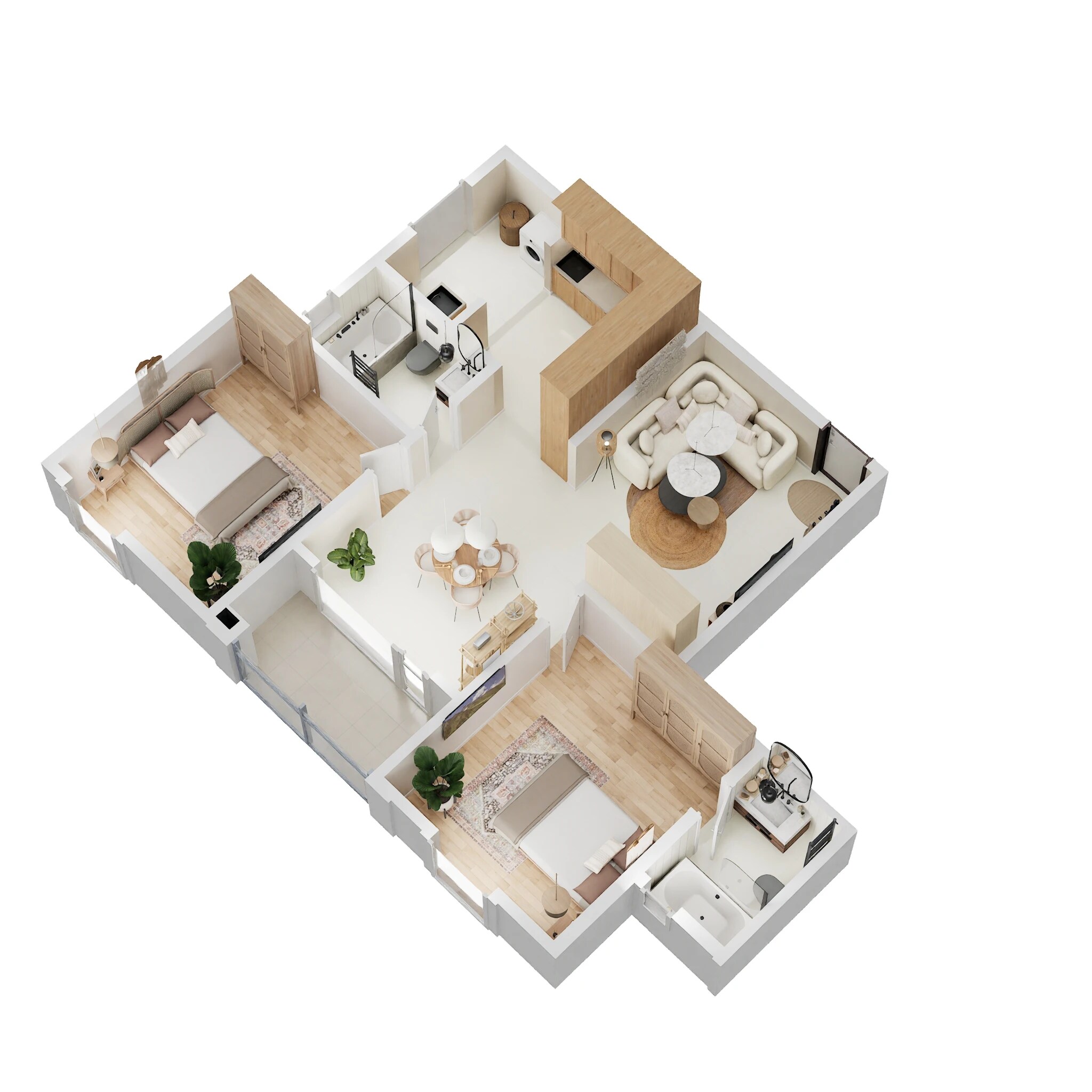 2 BHK 1256 Sq. Ft. Apartment