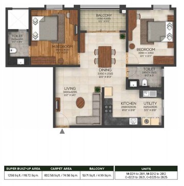  2 BHK Apartment at Brigade Cornerstone Utopia, Varthur – for Rent