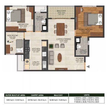  3 BHK Apartment at Brigade Cornerstone Utopia, Varthur – for Rent