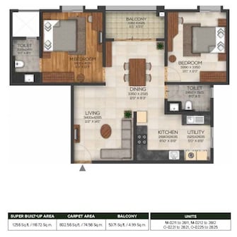 2 BHK Apartment For Resale in Brigade Cornerstone Utopia Tranquil Block Varthur Bangalore  7504544