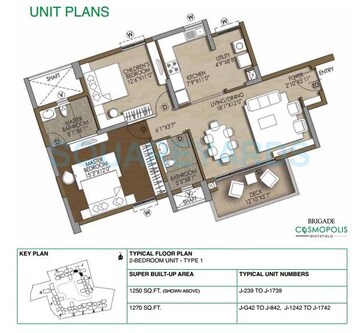  2 BHK Apartment at Brigade Cosmopolis, Whitefield – for Sale