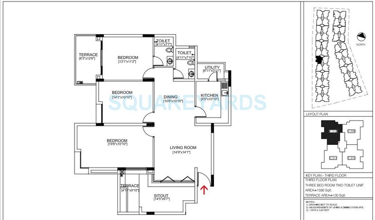 Other, brigade-courtyard 3 Bedroom 1590 Sq.Ft. Apartment In Jalahalli Bangalore 9063641