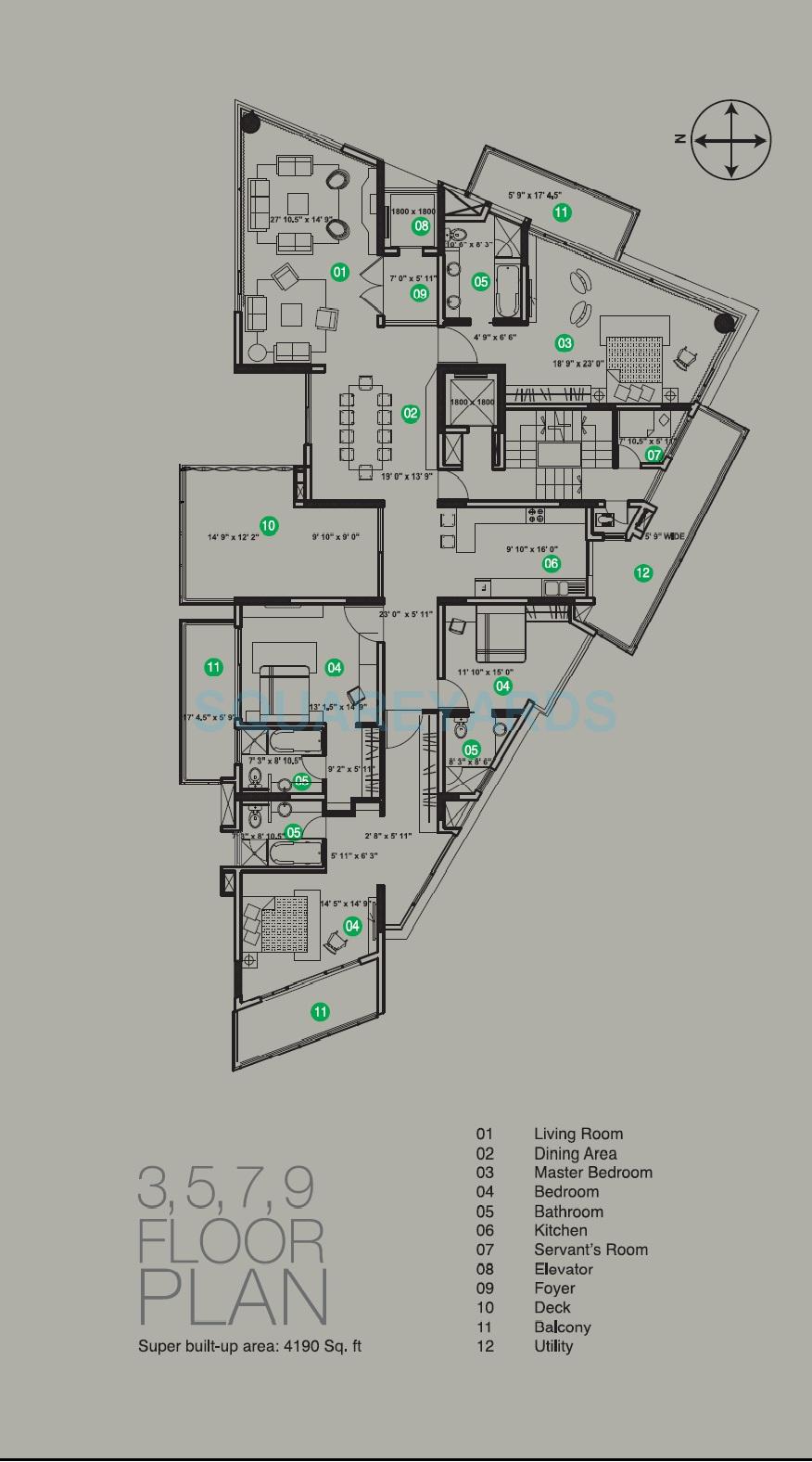 brigade crescent apartment 4bhk 4190sqft1