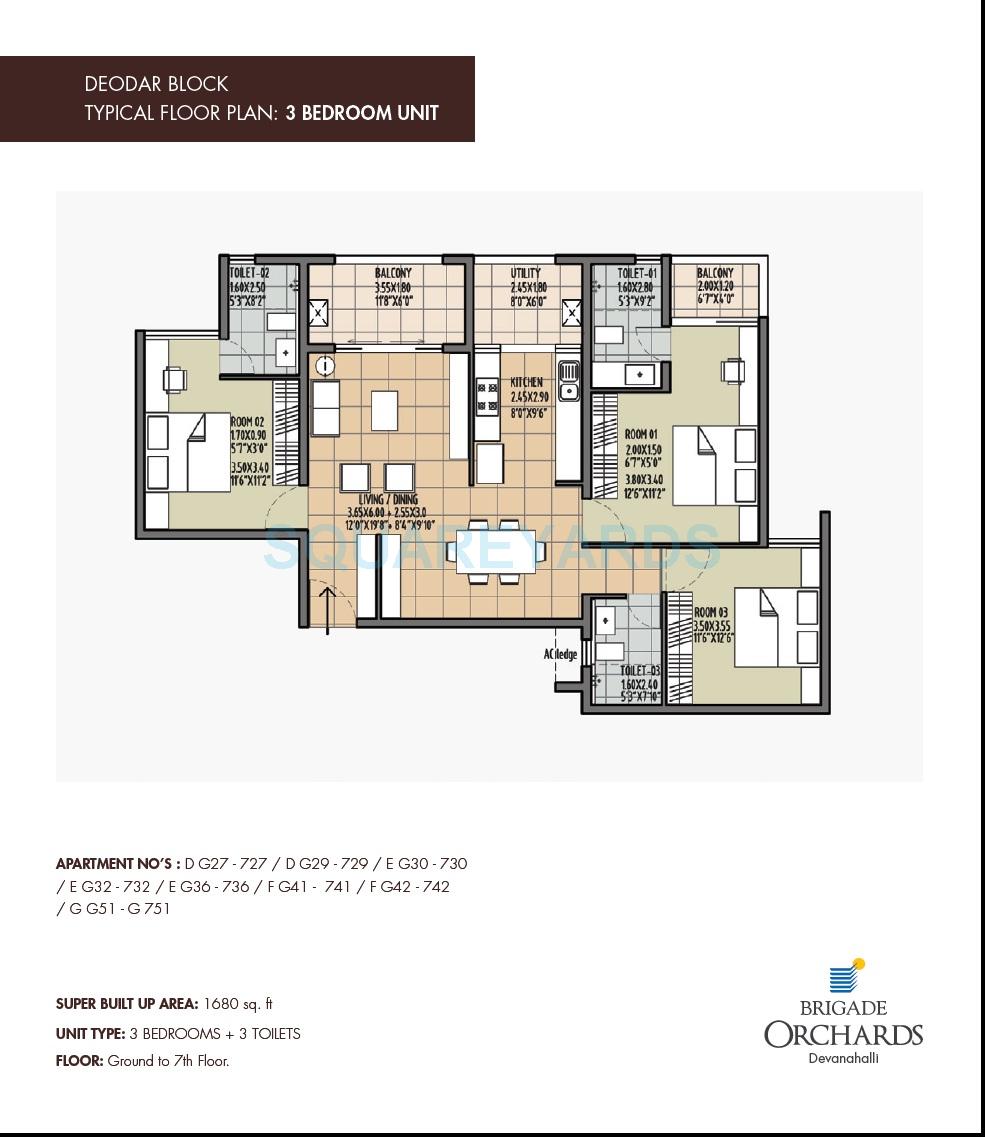 brigade deodar apartment 3bhk 1680sqft1